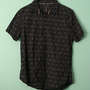 21 Men Black Button Shirt S